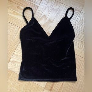 Brandy Melville Black Velvet Camisole